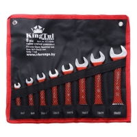 Набор ключей рожковых 8пр. (6х7-20х22мм) на полотне KingTul Kraft KT-1008k(3208K)