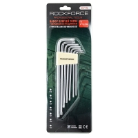 Набор ключей TORX Г-образных экстра длинных, 7пр. (Т10,Т15,Т20,Т25,Т27,Т30,Т40) в пластиковом держат Rock FORCE RF-5071XL