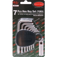 Набор ключей TORX Г-образных, 7пр. (Т10,Т15,Т20,Т25,Т27,Т30,Т40) в пластиковом держателе