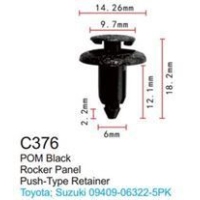 Клипса для крепления внутренней обшивки а/м Тойота пластиковая (100шт/уп.) C0376(Toyota)
