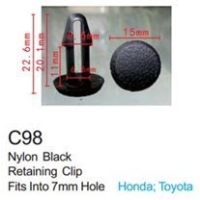 Клипса для крепления внутренней обшивки а/м Хонда пластиковая (100шт/уп.) C0098(Honda)