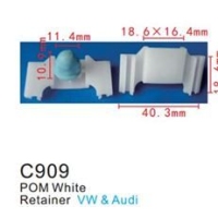 Клипса для крепления внутренней обшивки европейских а/м пластиковая (100шт/уп.) C0909(European car)