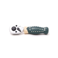 RF-802219Трещотка реверсивная короткая с резиновой ручкой 1/4