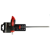Ключ Т-образный TORX с прорезиненной рукояткой T40х150мм, на пластиковом держателе Forsage F-76740G
