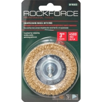 Кордщетка дисковая латунная для дрели 50мм, в блистере Rock FORCE RF-BFR002