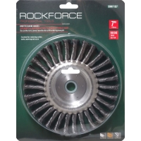 Кордщетка дисковая стальная витая для УШМ 175мм, в блистере Rock FORCE RF-BWF107