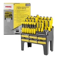 Отвертки в комплекте с битами 100пр WMC tools WMC-10100