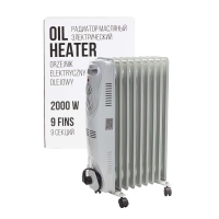 Радиатор масляный электрический (220-240V,50/60Гц,2000Вт,9 секций 15х58см,3 режима нагрева,защ. от п ForceKraft FK-YL-B08-9