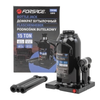 Домкрат бутылочный 15т с клапаном (высота подхвата-205мм, высота подъема-390мм) Forsage F-T91504(Euro)