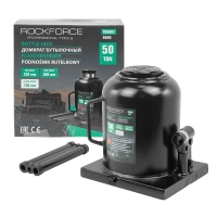 Домкрат бутылочный 50т низкопрофильный  (высота подхвата - 230мм, высота подъема - 360мм, ход штока Rock Force RF-T95007(Euro)