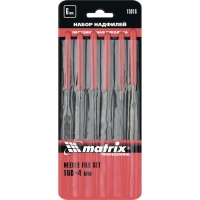Набор надфилей, 160 х 4 мм, 6 шт, обрезиненные рукоятки Matrix 15816