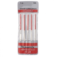 Набор надфилей алмазных, 140 х 50 х 3 мм, 5 шт Matrix 15830