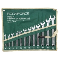 Набор ключей комбинированных 12пр.(8,10-17,19,22,24мм),на полотне Rock Force RF-5121P