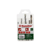 62829НаборсверлHammerFlex202-906DRsetNo6(5pcs)5-8mmметаллкамень,5шт.(подарок) Hammer 202-906
