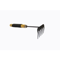 Грабли мини с деревянной рукояткой(5-зуб., L-300мм) WMC TOOLS WMC-TG2104020-Z