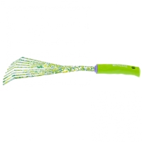 Грабли веерные 9 - зубые, 130 х 415 мм, стальные, пластиковая рукоятка, Flower Green, PALISAD 620425