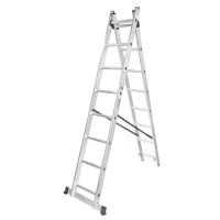 Лестница комбинированная двухсекционная (2х10ступенек, max нагрузка 150кг, вес 8,3кг) FORCEKRAFT FK-BL-E210