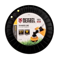 Леска для триммера круглая, 2,7мм х 151м, на DIN катушке FLEX CORD, Denzel 96281