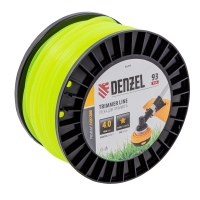 Леска для триммера звезда, 4,0мм х 93м, на DIN катушке FLEX CORD Denzel 96289