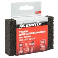 Губка для шлифования, 100 х 70 х 25 мм, мягкая, P 60 Matrix 75701