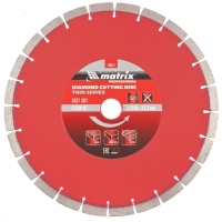 Диск алмазный, отрезной сегментный, 230 х 22.2 мм, тонкий, сухая резка Professional Matrix 730677