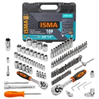 Набор инструментов 108 пр. 1/4'' 3/8''(6гр.)(4-22мм) ISMA ISMA-41082-5DS