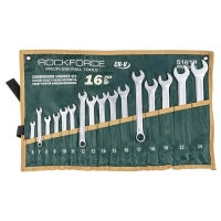 Набор ключей комбинированных 16пр. 6-19,22,24мм Rock Force RF-5161P Premium